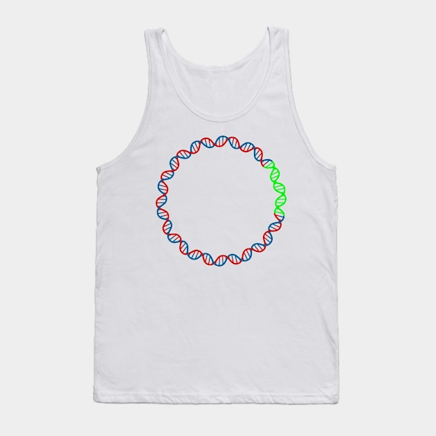 Circular DNA Double Stranded Green fluorescent protein Tank Top by labstud